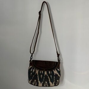 Myra Bag Brand Brown and Black Patterned Women's Bag